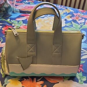 Jaws Gray and White Women's Handbag
